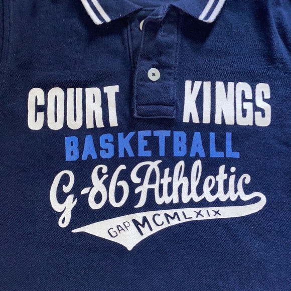 Gap Kids Boy Youth Navy Blue Polo Short Sleeve Shirt - Picture 3 of 4
